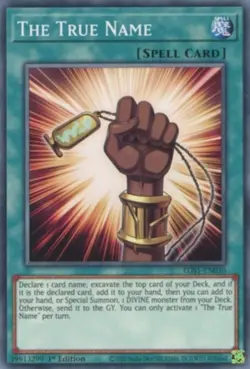 The True Name - EGS1-EN030 - Common - 1st Edition - Lightly Played - Egyptian Go - Image 1