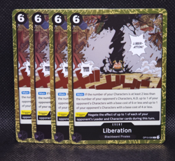 One Piece TCG OP10-098 Liberation Rare Royal Blood 4 Playset Cards - Image 1