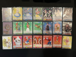 Card Lot of (21) Disney 100 Weiss Schwarz Holo Foil - R, RR, H, PR, + Lenticular - Image 1