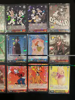 Card Lot of (21) Disney 100 Weiss Schwarz Holo Foil - R, RR, H, PR, + Lenticular - Image 2