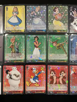 Card Lot of (21) Disney 100 Weiss Schwarz Holo Foil - R, RR, H, PR, + Lenticular - Image 3