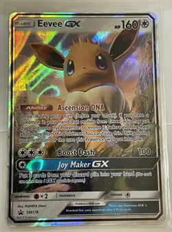 Pokemon Eevee GX SM176 SM Promo Full Art Holo Basic 160 HP Pokemon Card - Image 1