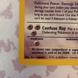 Pokemon Alakazam 1/130 Base Set 2 Holo Rare Stage 2 80 HP Wizards 2000 Card - Image 4