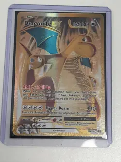 Pokemon Dragonite Gold EX 106/108 XY Evolutions Ryo Ueda Card Rare Art Holo - Image 1