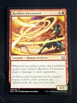 1x Reckless Fireweaver (126) Kaladesh LP MTG Magic the Gathering x1 MKE - Image 1
