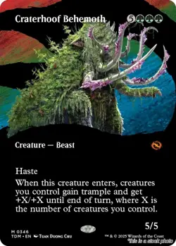 Craterhoof Behemoth (Borderless) [TDM - 346] - LP TCG MTG - Image 1