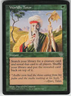 Magic the Gathering TCG Worldly Tutor U Mirage - Image 1
