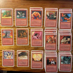 MTG: Vintage ‘95 4th Edition 72 Card Red Lot - Magic The Gathering - Image 1