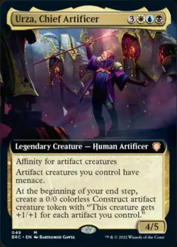 1x Urza, Chief Artificer ~ Extended Art Light Play, English Commander: The Broth - Image 1