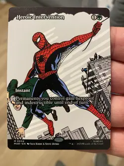 Heroic Intervention (Borderless) Marvel Universe Spider-Man Pack Fresh MTG - Image 1