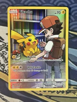 Pokemon TCG Pikachu (Secret) 241/236 Sm-Cosmic Eclipse Holo Near Mint - Image 1