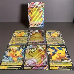 Pokemon TCG Nintendo Sword & Shield Pikachu V VMAX EX Holo Promo Card Lot (7) - Image 1