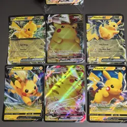 Pokemon TCG Nintendo Sword & Shield Pikachu V VMAX EX Holo Promo Card Lot (7) - Image 3