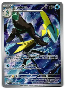 Inteleon 142/132 - 🌊 Mega Evolution Illustration Rare Pokemon TCG 🖤 - NM - Image 1