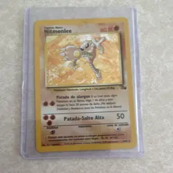 Pokemon Hitmonlee 7/62 Fossil Holo Rare Spanish Wizards of the Coast - Image 1