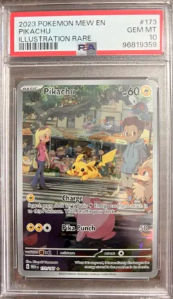 2023 POKEMON MEW EN-151 ILLUSTRATION RARE #173 PIKACHU PSA 10 - Image 1