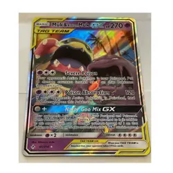 Pokemon Muk & Alolan Muk GX 61/214 Sm-Unbroken Bonds Ultra Rare Holo 270 HP - Image 1