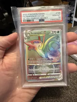 SERPERIOR Vstar Secret Rare #196 PSA 10 2022 Pokemon SWSH Silver Tempest - Image 1