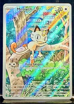 🔥Meowth 106/094 Illustration Rare ME02: Phantasmal Flames Pokemon 🔥👀 - Image 1