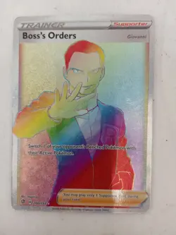Pokemon TCG Boss Orders 200 192 Rainbow Rare Rebel Clash - Image 1