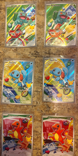 Pokemon First Partner Illustration set Kanto Starters 2x sets - Image 1