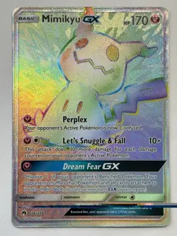 Pokemon Mimikyu GX Secret Rare Full Art 226/214 SM Lost Thunder TCG - Image 1