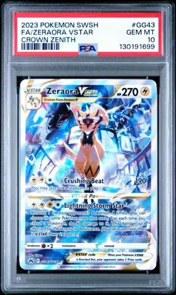 The Pokemon Company Zeraora VSTAR GG43/GG70 Crown Zenith FA Holo PSA 10 - Image 1