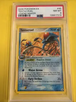 2006 Pokemon Ex Tentacruel-Legend Maker 45/92 Nintendo PSA 8! Low Pop High Grade - Image 1