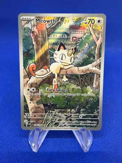 Pokemon ME02 Phantasmal Flames Meowth 106/094 Illustration Rare IR NM - Image 1