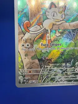 Pokemon ME02 Phantasmal Flames Meowth 106/094 Illustration Rare IR NM - Image 5