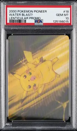 2000 POKEMON PIONEER LENTICULAR PROMO #18 WATER BLAST! PSA 10 - Image 1