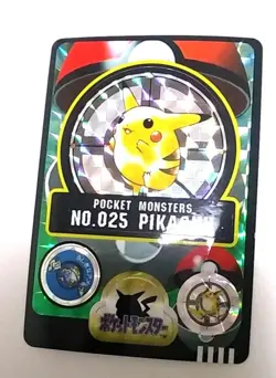 Pokemon Pikachu Carddass Trading Card Rare Condition See - Image 1