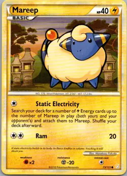 Mareep 73/123 Common HeartGold & SoulSilver Pokemon Lightly Played - Image 1