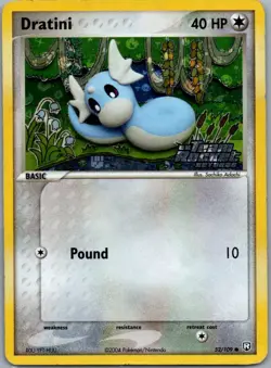 Dratini 52/109 Common Team Rocket Returns Pokemon Reverse Holo Moderately Played - Image 1