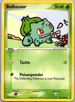 Bulbasaur 45/100 Common Crystal Guardians Pokemon Heavily Played - Image 1
