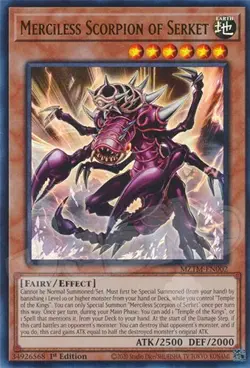 Yugioh Merciless Scorpion of Serket - 1st Edition Ultra Rare NM - Plus Free Holo - Image 1