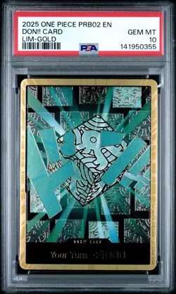 One Piece - Premium Booster Vol. 2 - Lim Gold DON!! - PSA 10 - Image 1