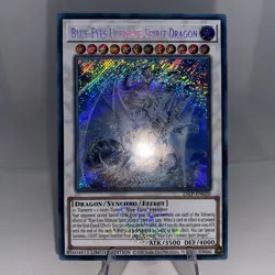 Yugioh Blue-Eyes Ultimate Spirit Dragon 25LP-EN020 Secret Rare with Stamp NM - Image 2