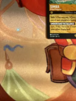 Disney Lorcana Simba Pride Protector 20/204 NM- Azurite Sea - Image 4