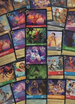 Disney Lorcana Single Non-Foil Super Rare Cards Various Sets - Image 1