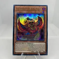 Yugioh Legendary Fire King Ponix 25LP-EN004 Ultra Rare with Stamp NM - Image 1