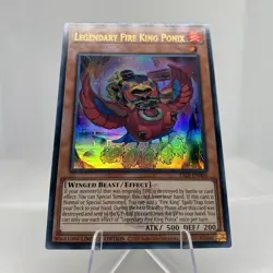 Yugioh Legendary Fire King Ponix 25LP-EN004 Ultra Rare with Stamp NM - Image 3