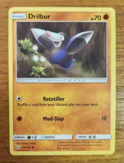 Drilbur Pokemon Card, Cosmic Eclipse Set 114/236 - Image 1