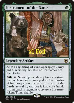 MTG Foil Adventures in the Forgotten Realms AFR Instrument of the Bards MINT - Image 1