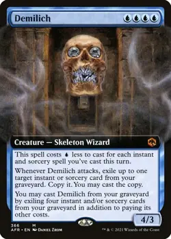 MTG - Demilich - AFR - Extended Art - Magic the Gathering - Image 1