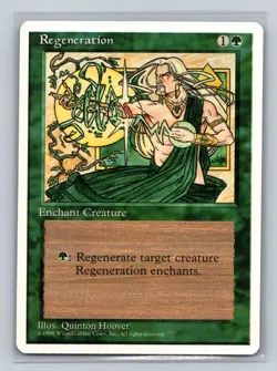 Magic: the gathering Fourth Edition Regeneration Common MTG tcg - Image 1