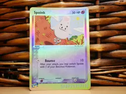Pokemon SPOINK 73/97 REVERSE HOLO | D Damaged | EX Dragon | 2003 - Image 1