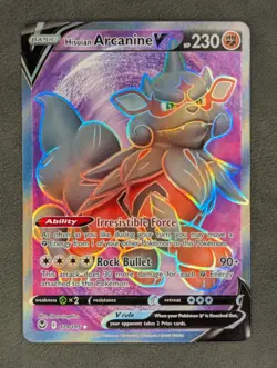 Hisuian Arcanine V 179/195 Pokemon TCG Ultra Rare SWSH12: Silver Tempest NM - Image 1