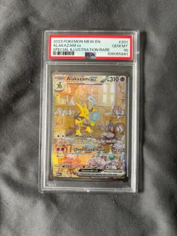 2023 POKEMON MEW EN-151 SPECIAL ILLUSTRATION RARE #201 ALAKAZAM EX PSA 10 - Image 1