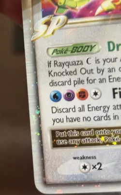 Rayquaza C LV.X DP47 Diamond & Pearl Black Star Promo Holo Pokemon SWIRL - Image 4